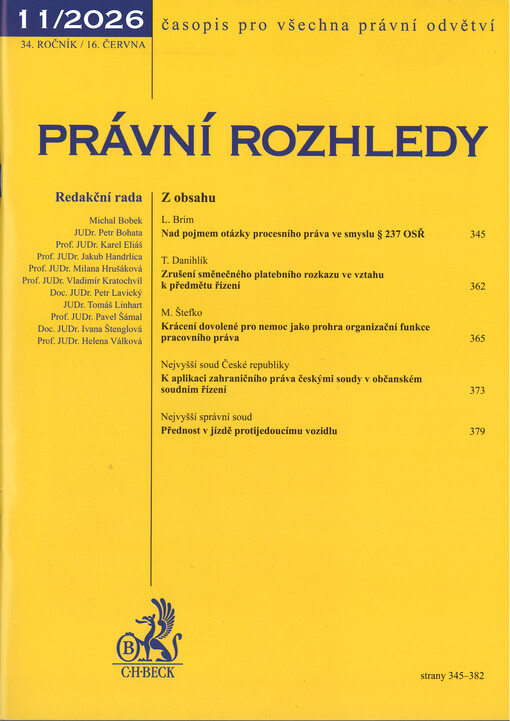 Právní rozhledy : časopis pro všechna právní odvětví