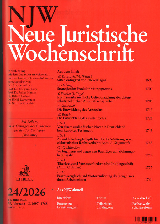 Neue juristische Wochenschrift