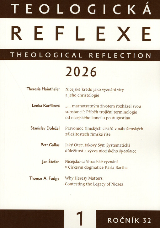 Teologická reflexe : časopis pro teologii