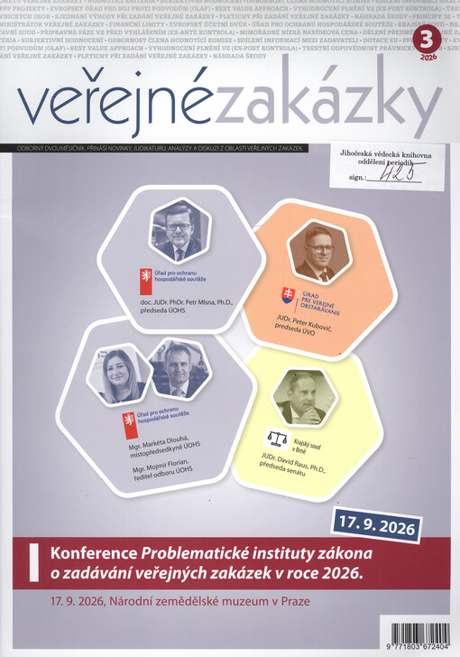 Veřejné zakázky : nový dvouměsíčník o veřejných zakázkách