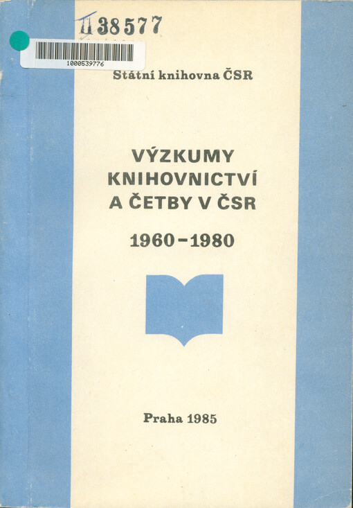 Výzkumy knihovnictví a četby v ČSR v letech 1960-1980