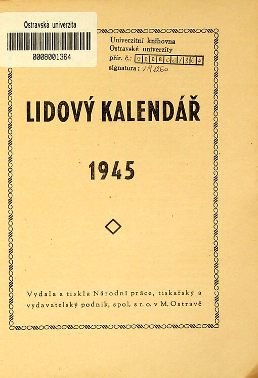   Lidový kalendář