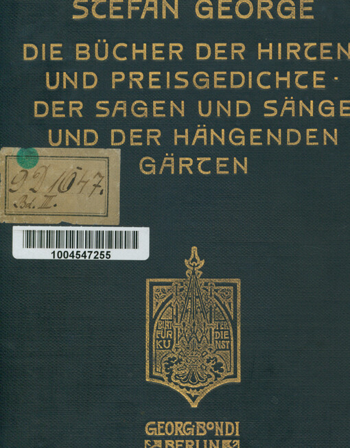 Die Bücher der Hirten und Preisgedichte, der Sagen und Sänge und der hängenden Gärten
