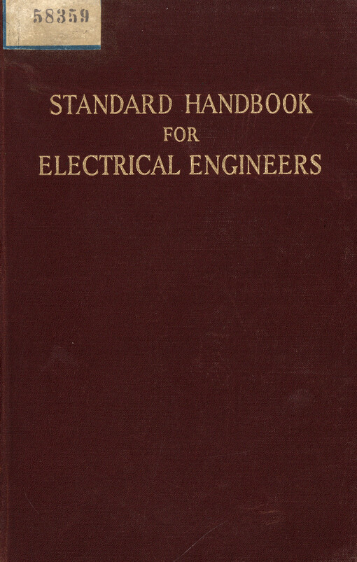 Standard handbook for electrical engineers
