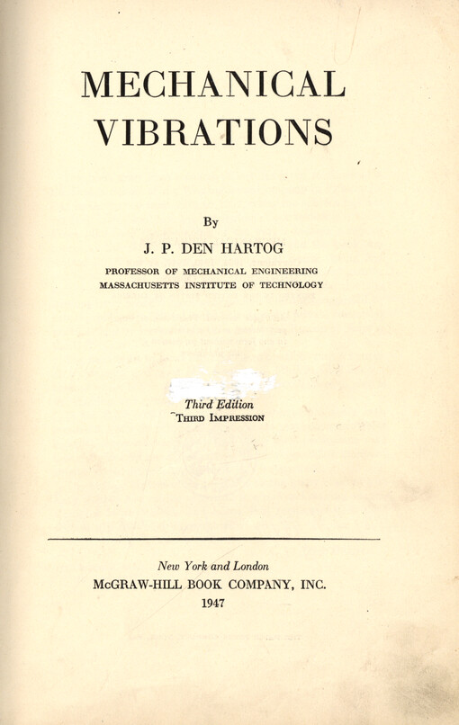 Mechanical vibrations