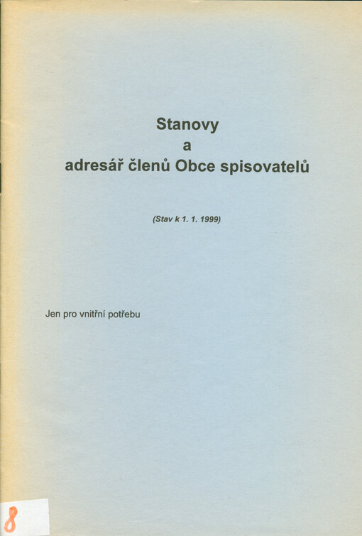 Stanovy a seznam členů Obce spisovatelů : (stav k 1.1.1999)