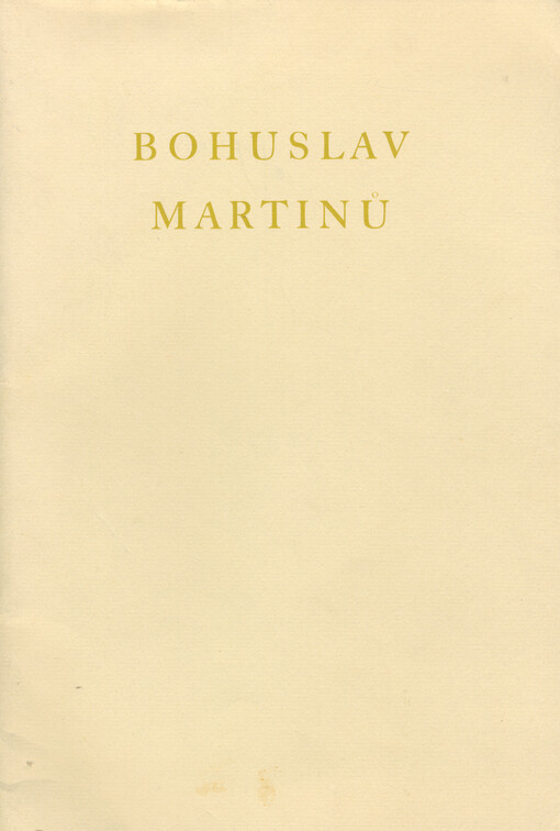 Bohuslav Martinů