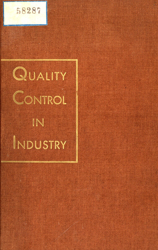 Quality control in industry : methods and systems