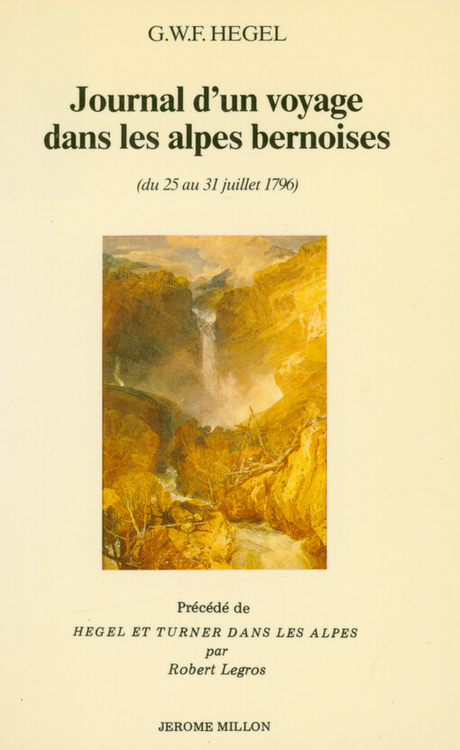 Journal d'un voyage dans les alpes bernoises : (du 25 au 31 juillet 1796)