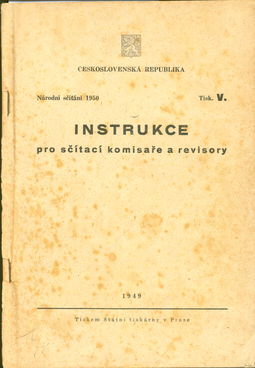 Instrukce pro sčítací komisaře a revisory