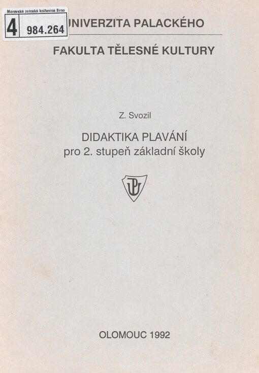 Didaktika plavání pro 2. stupeň základní školy