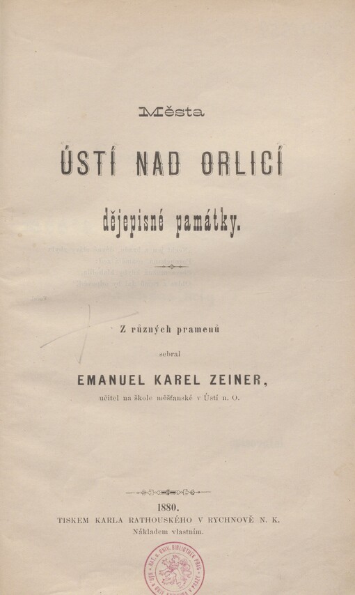 Města Ústí nad Orlicí dějepisné památky