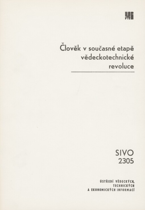 Člověk v současné etapě vědeckotechnické revoluce