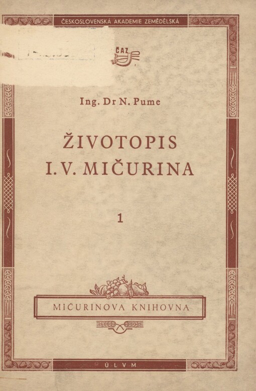 Životopis I.V. Mičurina