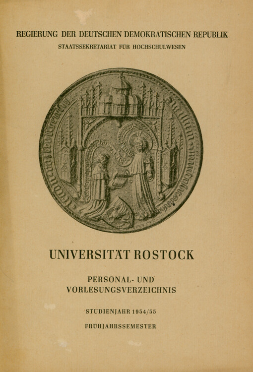 Personal- und Vorlesungsverzeichnis : Studienjahr 1954/55 - Frühjahrssemester