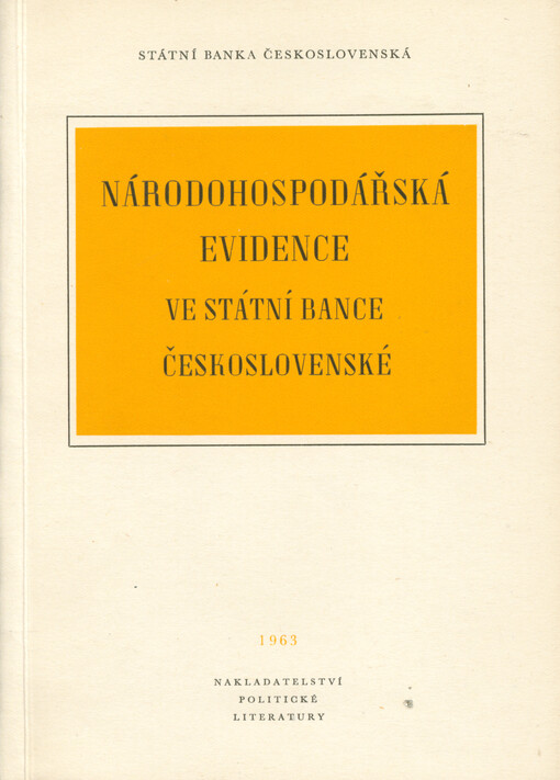 Národohospodářská evidence ve Státní bance československé