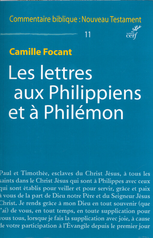 Les lettres aux Philippiens et à Philémon