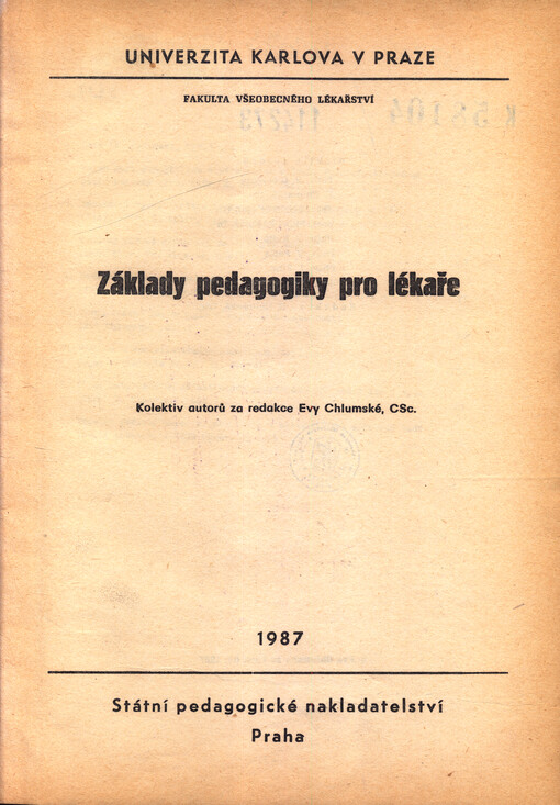 Základy pedagogiky pro lékaře