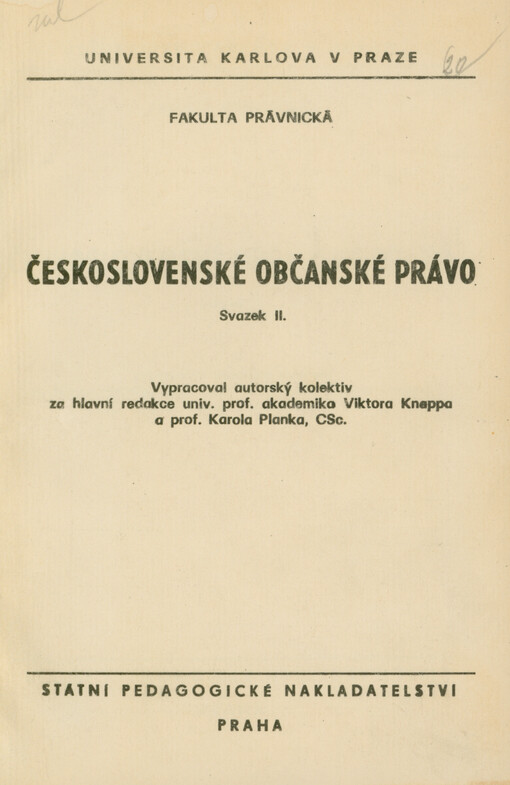 Československé občanské právo 2