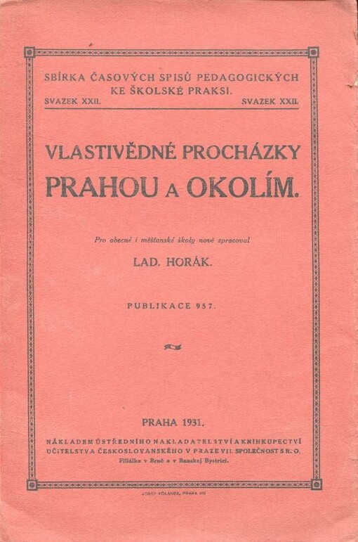 Vlastivědné procházky Prahou a okolím