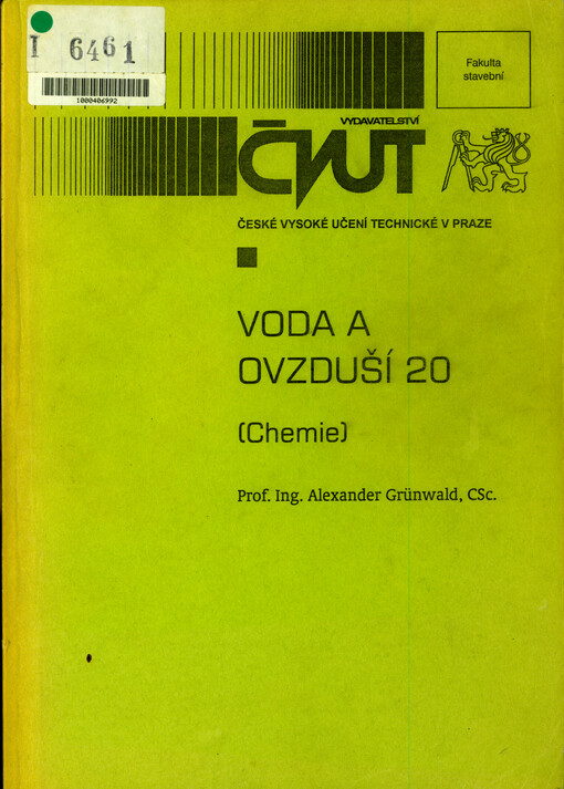 Voda a ovzduší 20 : (chemie)