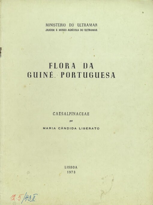 Flora da Guiné Portuguesa. Caesalpinaceae