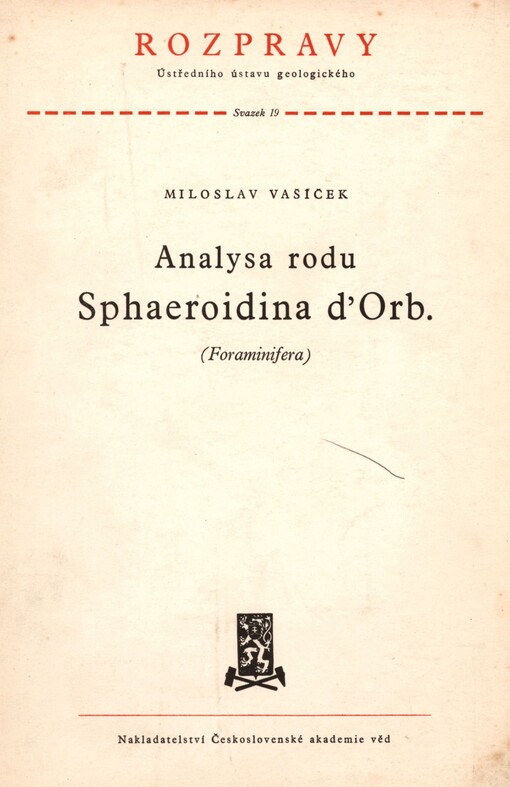 Analysa rodu Sphaeroidina d'Orb: (Foraminifera)
