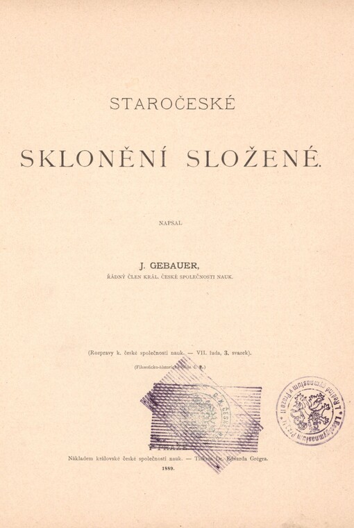 Staročeské sklonění složené