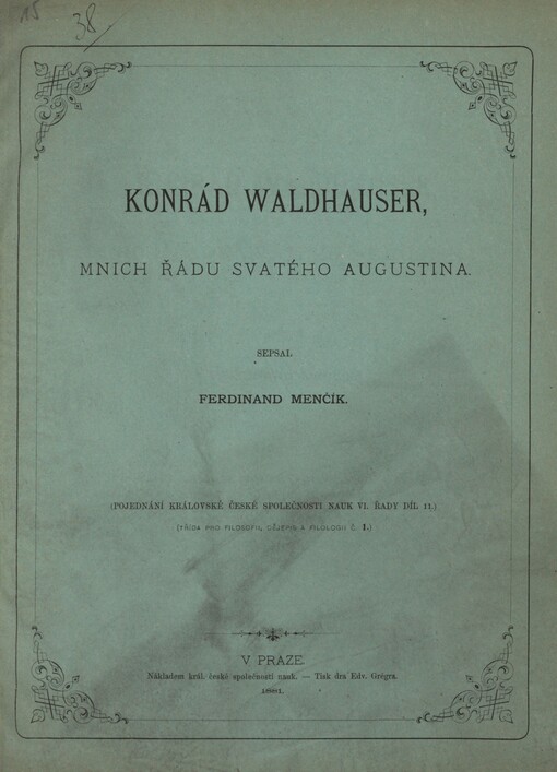 Konrád Waldhauser, mnich řádu svatého Augustina