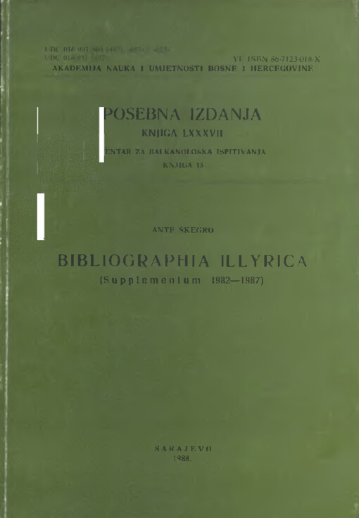 Bibliographia illyrica.