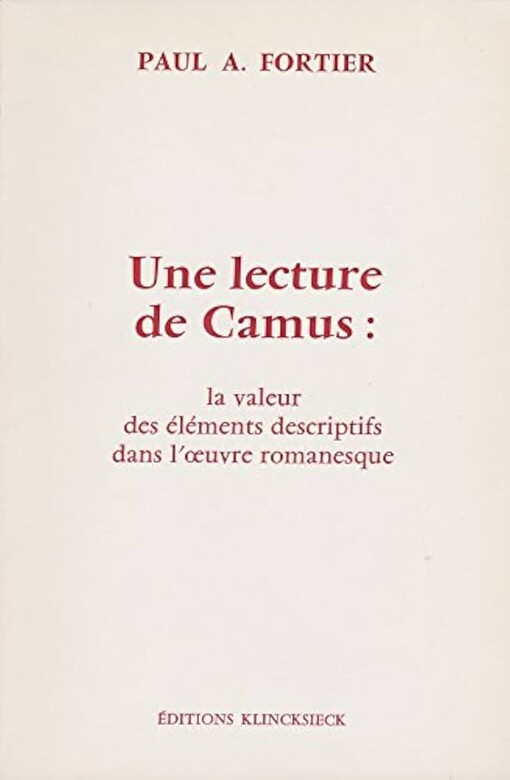 Une lecture de Camus :