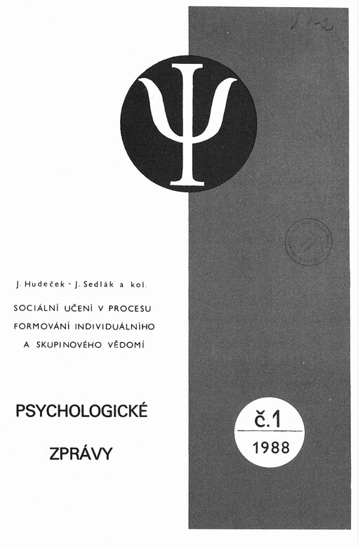Sociální učení v procesu formování individuálního a skupinového vědomí