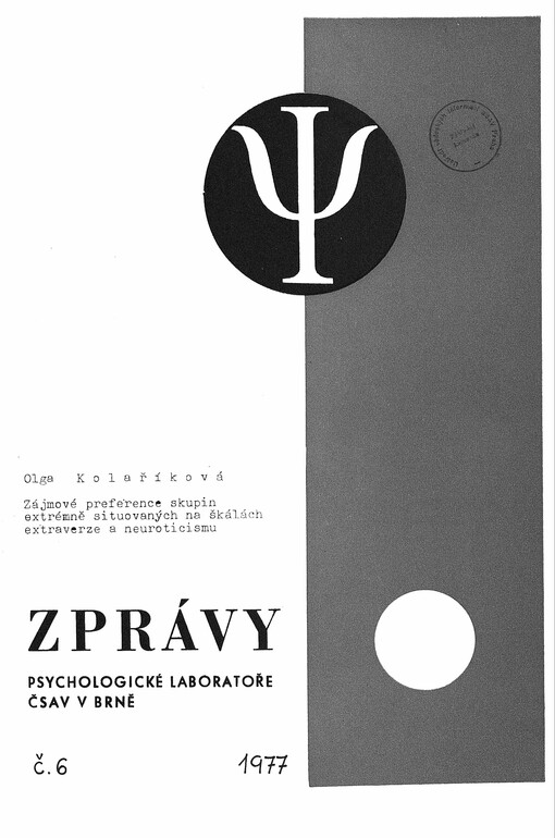 Zájmové preference skupin extrémně situovaných na škálách extraverze a neuroticismu