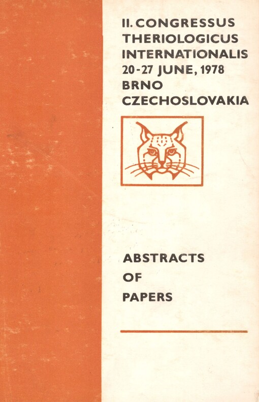 2. congressus theriologicus internationalis: Brno, June 20.-27, 1978 : abstracts of papers
