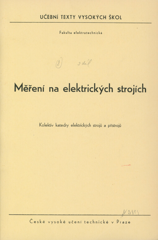 Měření na elektrických strojích