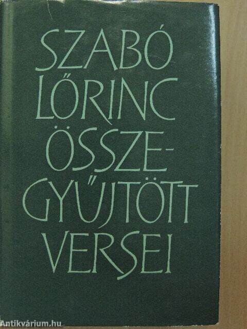 Összegyüjtött versei /