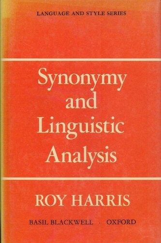 Synonymy and linguistic analysis /