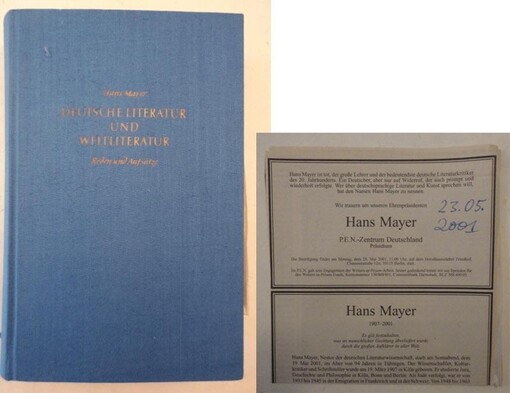 Deutsche Literatur in der Weltliteratur ;