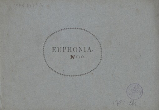 Euphonia: eine musikalische Monatschrift für Gesang und Pianoforte : erster Jahrgang