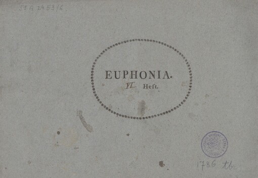 Euphonia: eine musikalische Monatschrift für Gesang und Pianoforte : erster Jahrgang