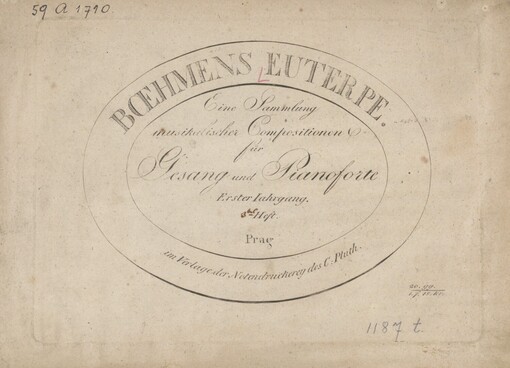 Boehmens Euterpe: Eine Sammlung musikalischer Compositionen für Gesang und Pianoforte