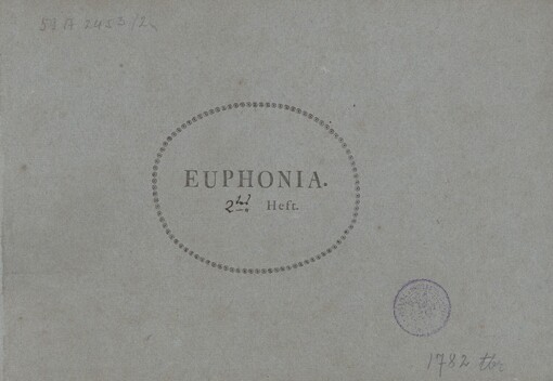 Euphonia: eine musikalische Monatschrift für Gesang und Pianoforte : erster Jahrgang