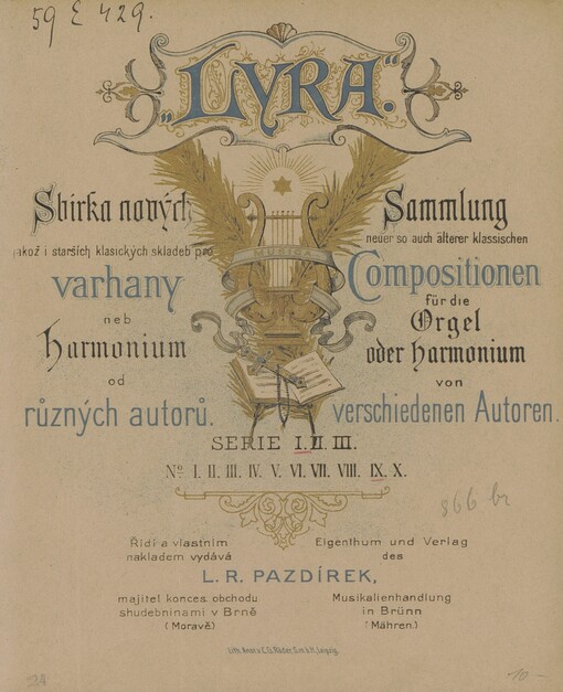 95 závěrků v nejužívanějsích toninách: op. 123 = 95 leichte Nachspiele in den gebräuchlichsten Tonarten : op. 123