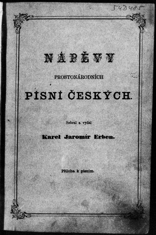 Nápěvy prostonárodních písní českých: Příloha k písním