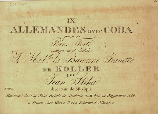IX Allemandes avec Coda: pour le Piano=Forte