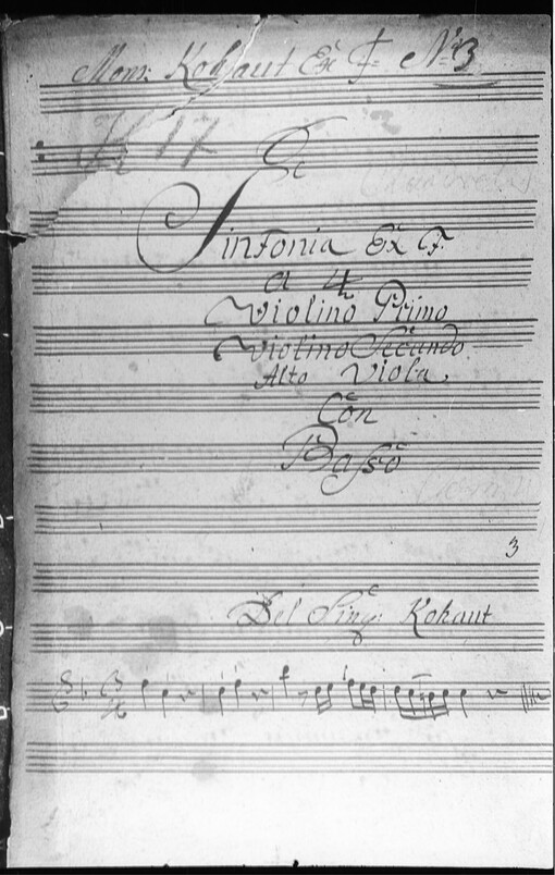 Sinfonia Ex F a 4, No 3: Violino Primo, Violino Secundo, Alto Viola Con Basso. F. KK 19, F dur