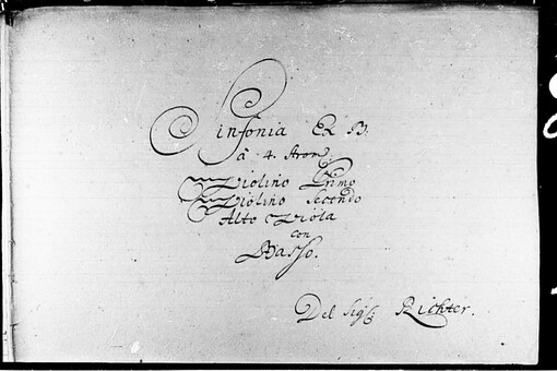 Sinfonia Ex B à 4. Strom: Violino Primo, Violino Secondo, Alto Viola con Basso. B. 61, B dur