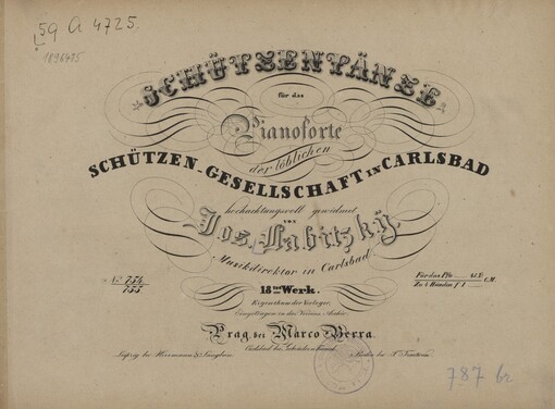 Schützentänze für das Pianoforte: 18tes Werk