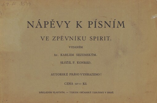 Nápěvy k písním ve zpěvníku Spirit