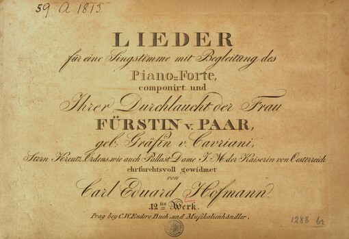 Lieder für eine Singstimme mit Begleitung des Piano-Forte: 12tes Werk. op. 12